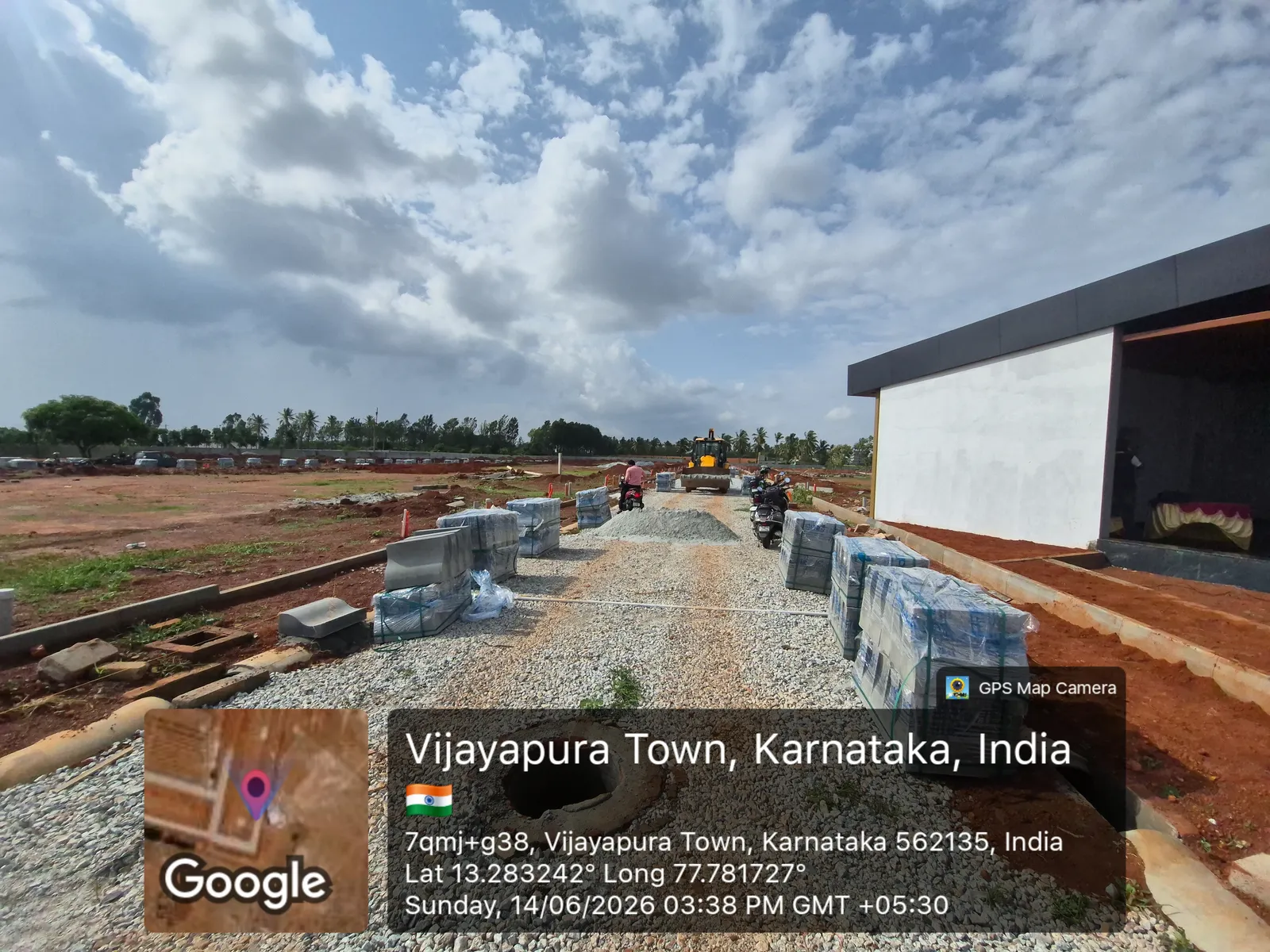 Bulwark The Woodland Forest Site Development Featured Image Of Bulwark The Woodland Forest site development — site office and internal roads under construction, Vijayapura, June 2026