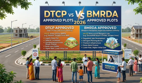 DTCP vs BMRDA approved plots in Vijayapura 2026 buyer guide